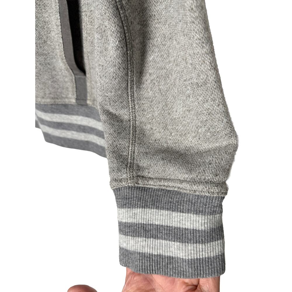 Lululemon Men's Le Pullover 1/4 Button Up Heathered Gray Sweater Kangaroo Pocket - Picture 7 of 9